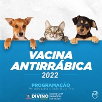 Vigilância Ambiental, realizará mais uma ação da Campanha de Vacinação Antirrábica Animal 2022 que terá início no dia 01/08/2022.