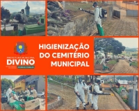 Na última semana, a Prefeitura de Divino, por meio da Vigilância Ambiental, realizou uma higienização em toda a área do Cemitério Municipal, no intuito de evitar a presença de insetos e pragas no local e redondezas.